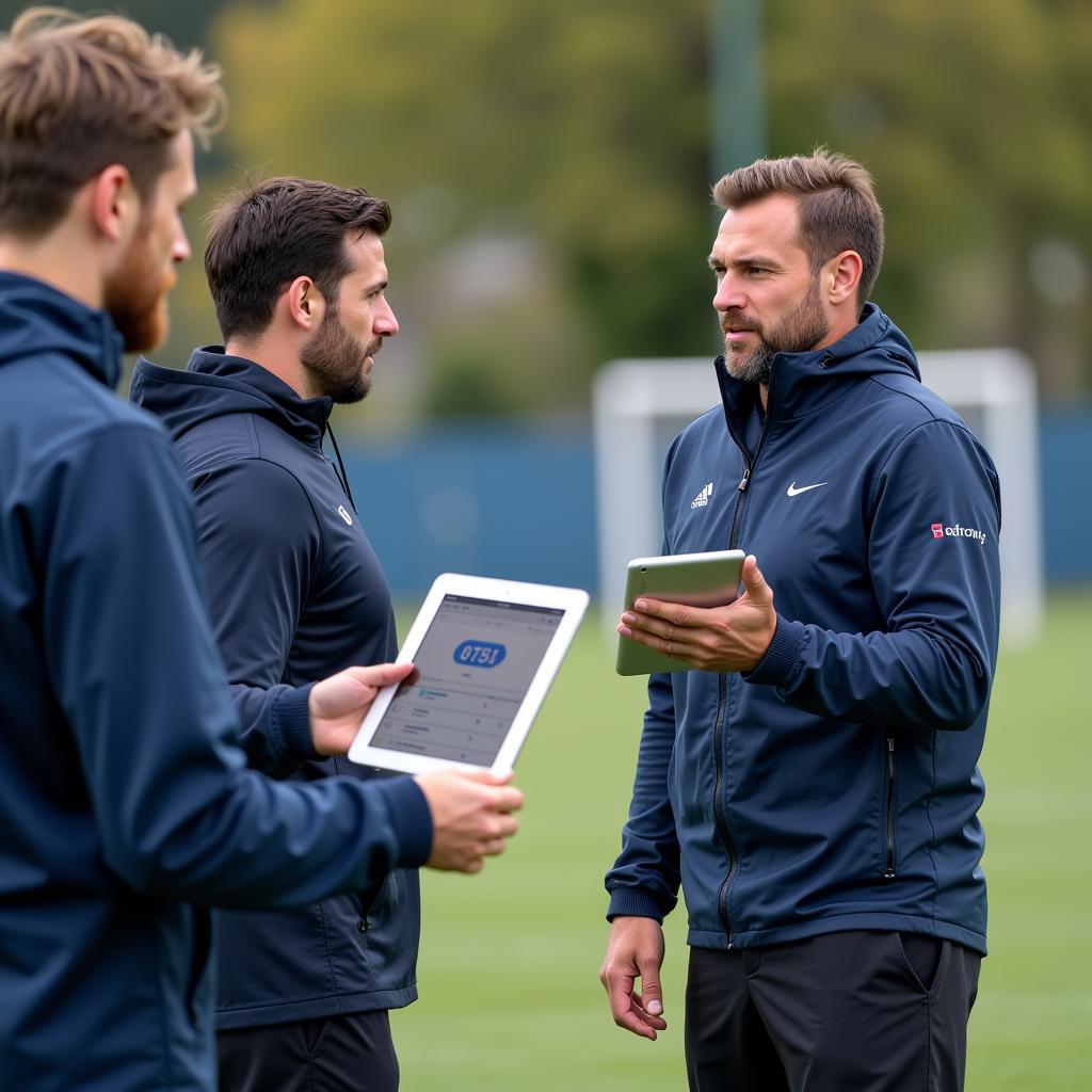 Edi Coach using tablet with player