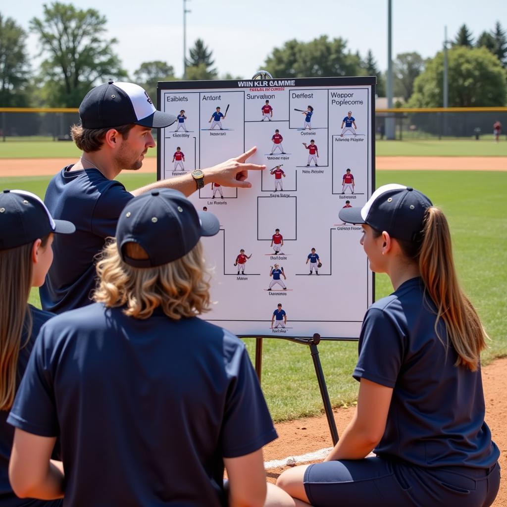 Effective Softball Lineup Strategy using a Board