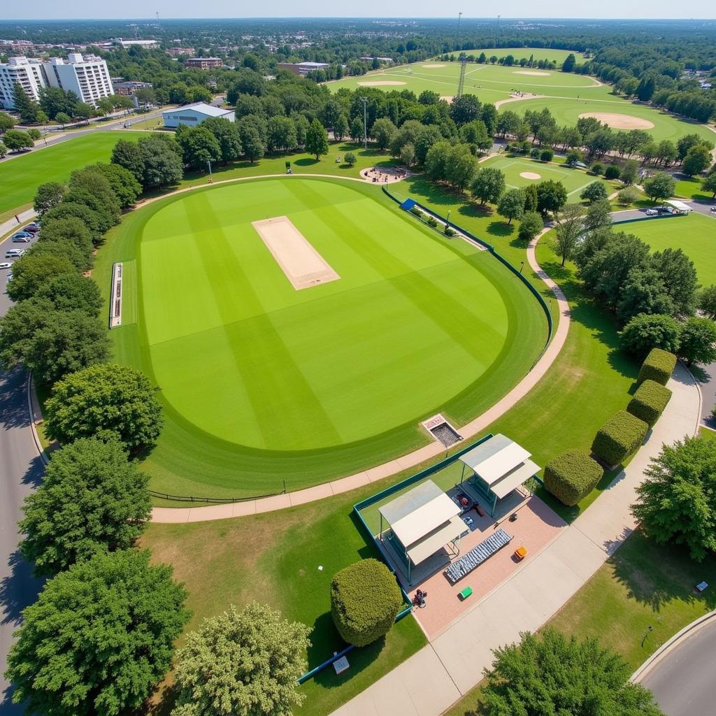 El Franco Lee Park Cricket Field Overview