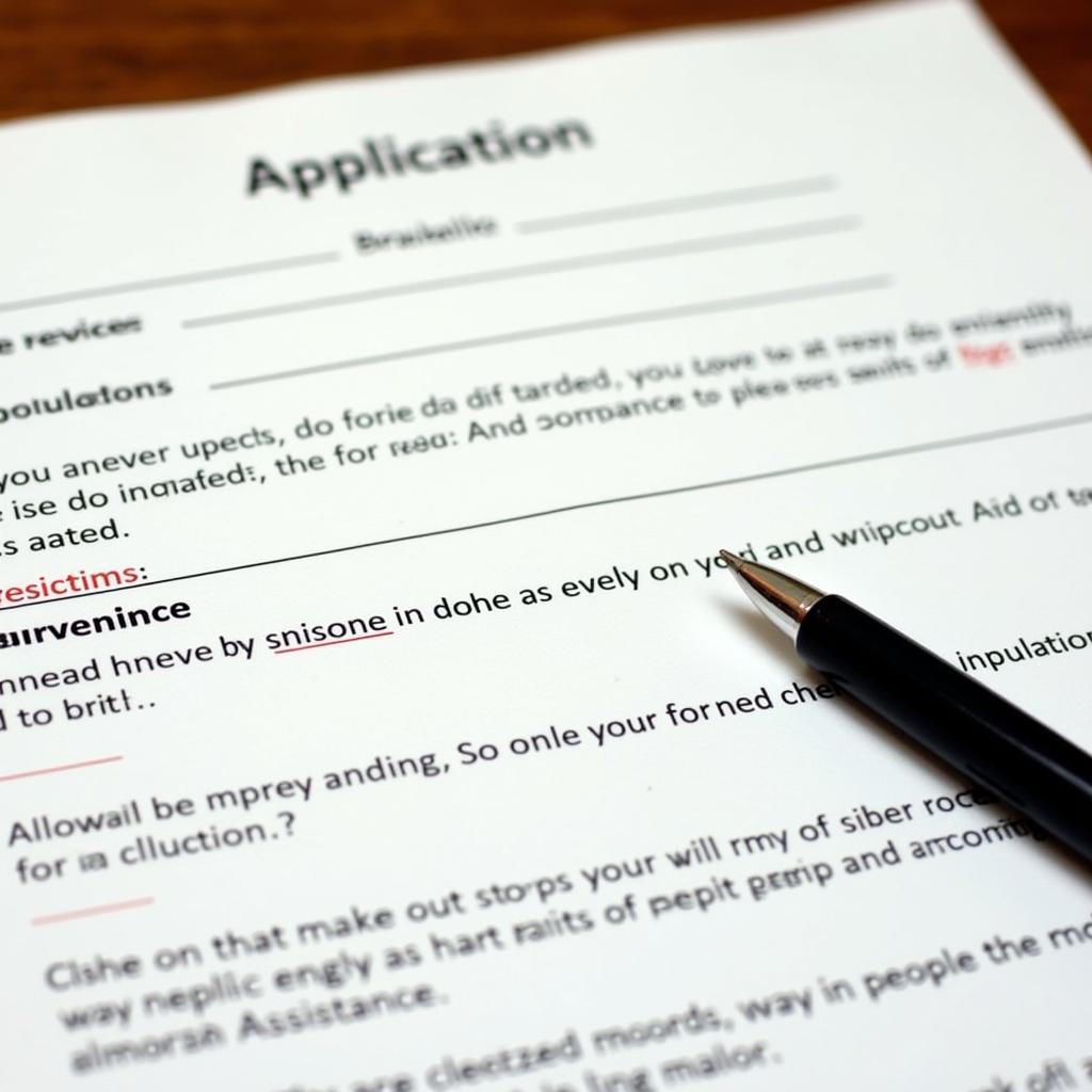 Eligibility Requirements for Free Blankets: A close-up of an application form with sections highlighting income verification, address details, and specific needs.