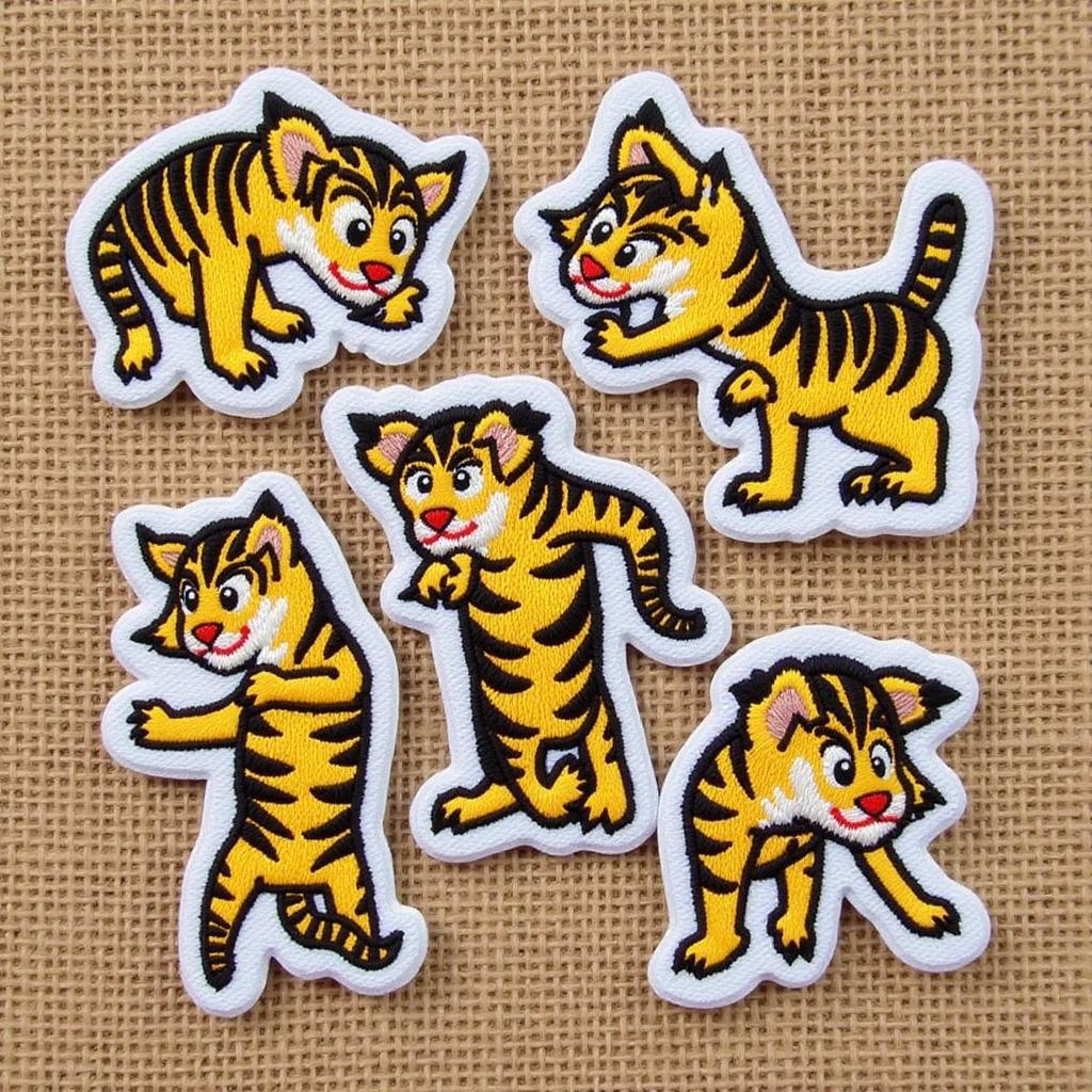 Cute Tiger Cub Embroidered Patches