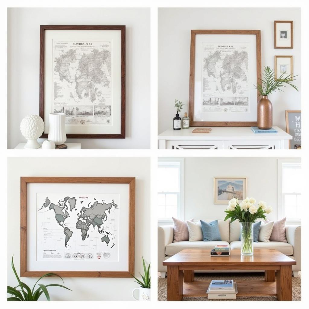 Creative Ways to Display Your Engagement Map Gift