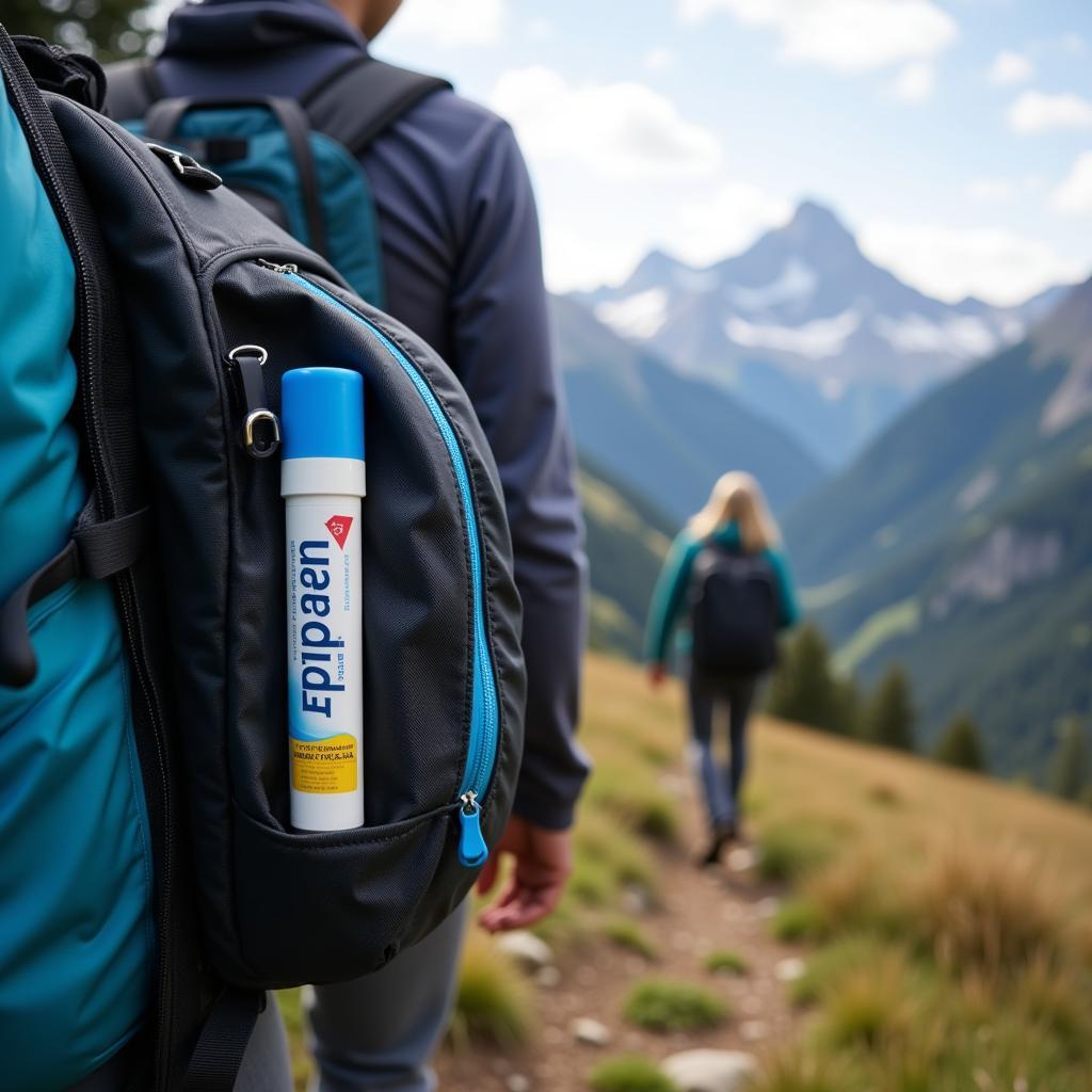 Epipen Cool Bag on a Hiking Trip