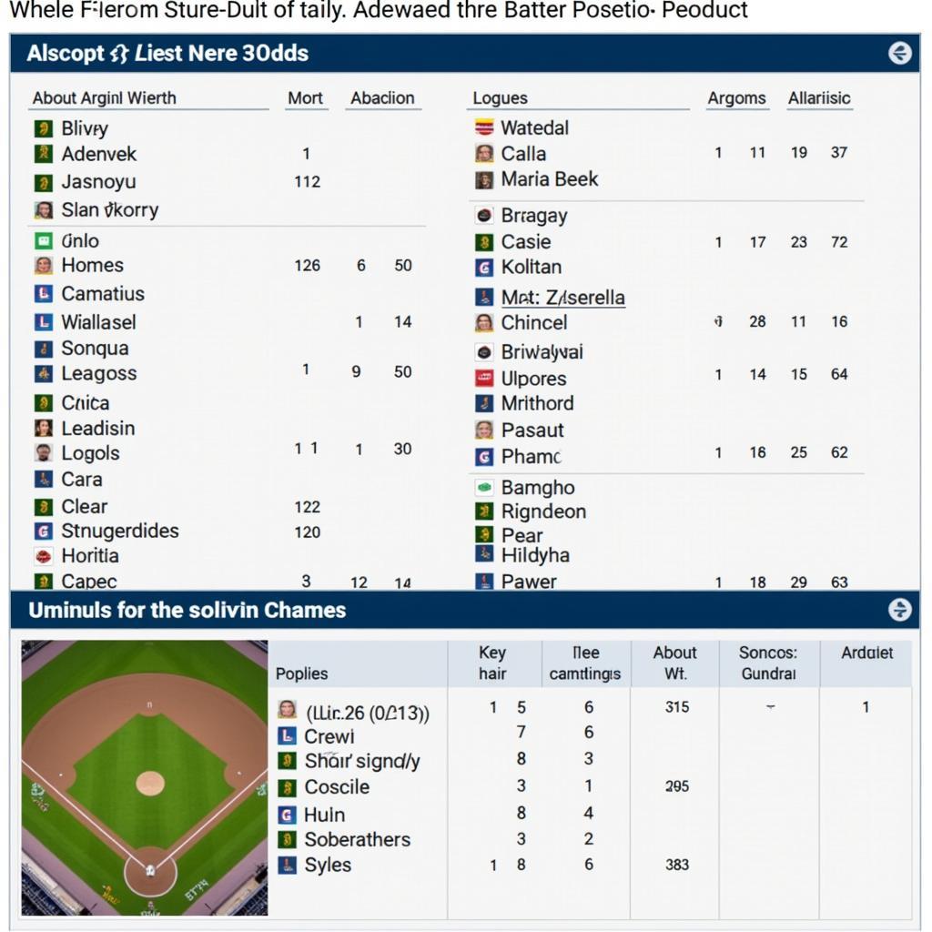 Example of a Generated Batting Lineup