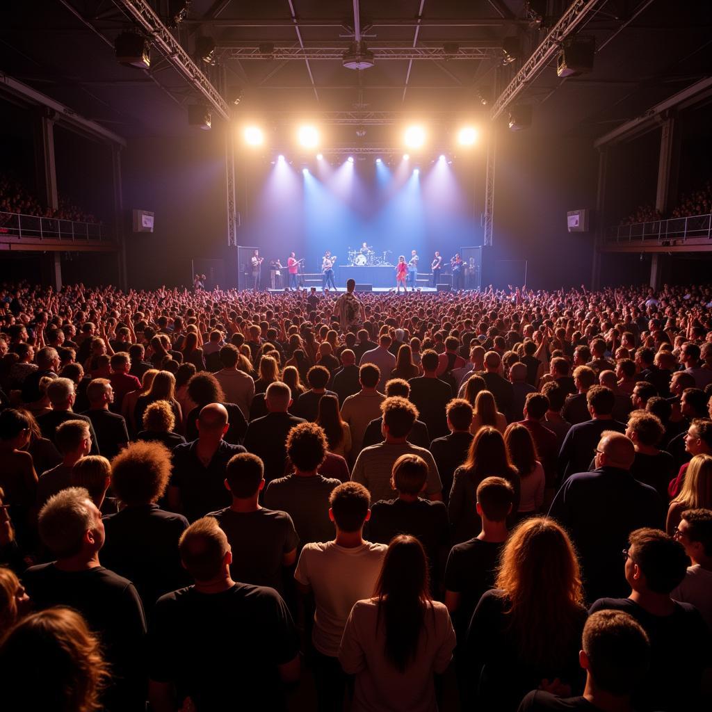 Energetic crowd at an Excelsior concert