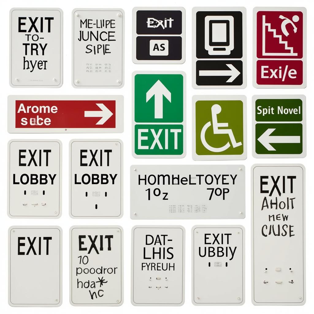 Accessible Exit to Lobby Sign Designs