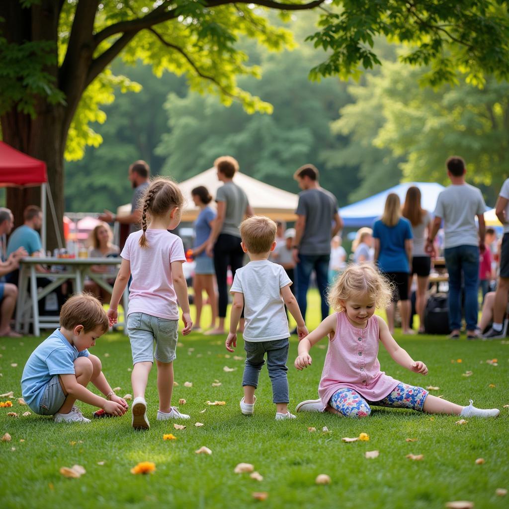 Families Enjoying Music in the Park Antigo WI