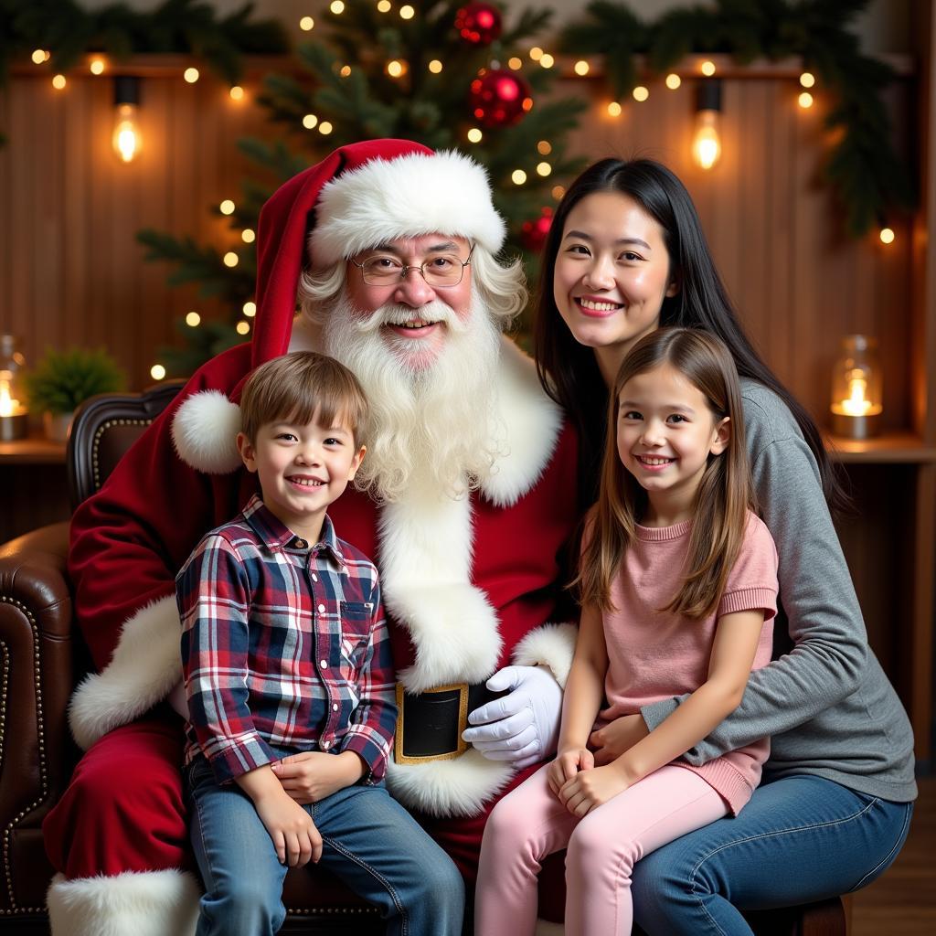 Family Photo with Issaquah Santa