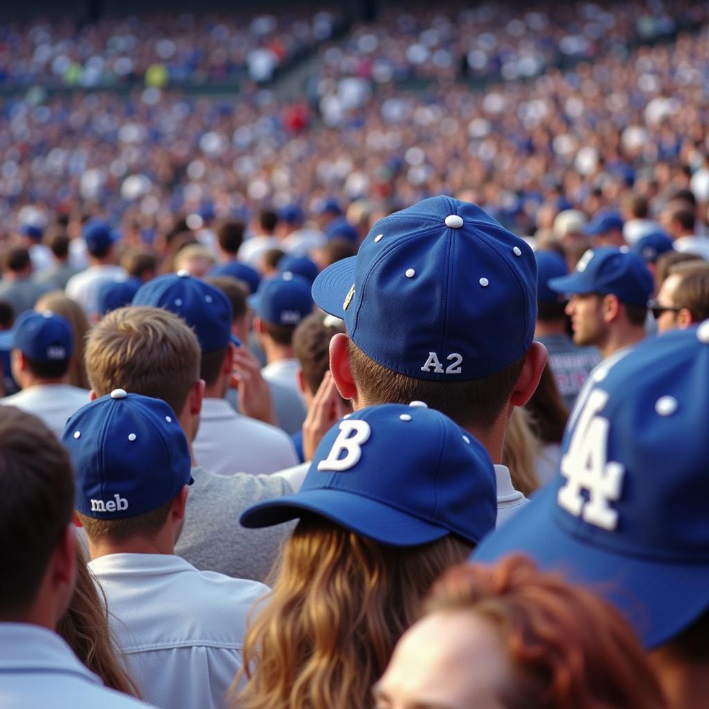 Fans Wearing Brooklyn Dodgers 42 Hats