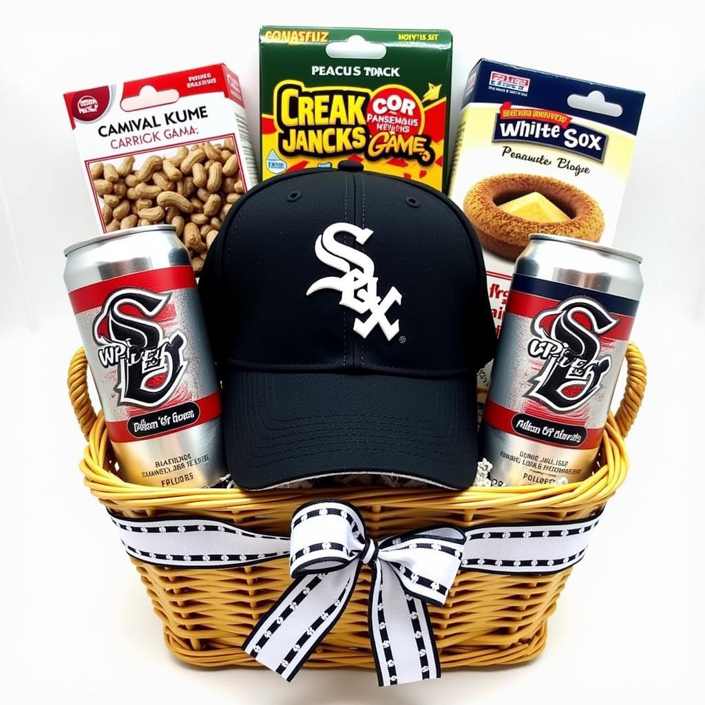 Father's Day White Sox Hat Gift Basket