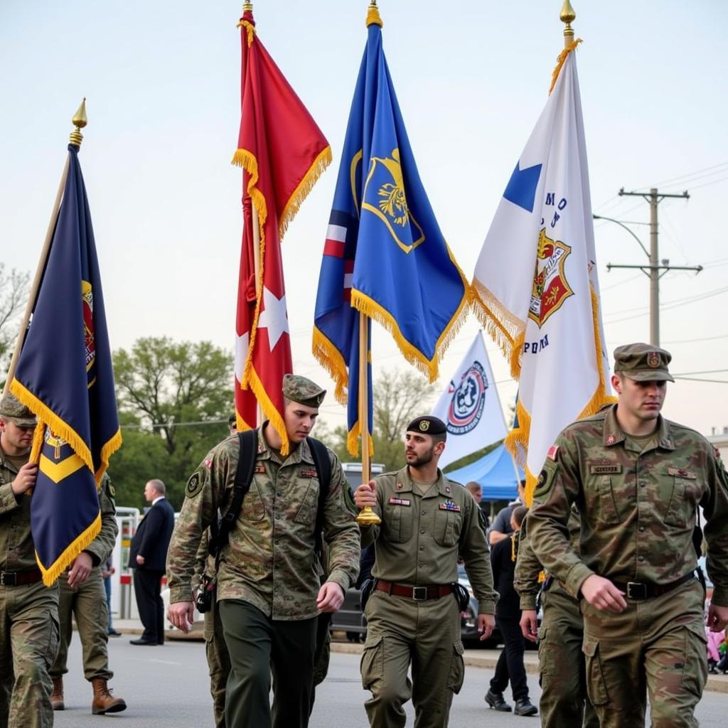 Field Artillery Flags in Modern Military Ceremonies