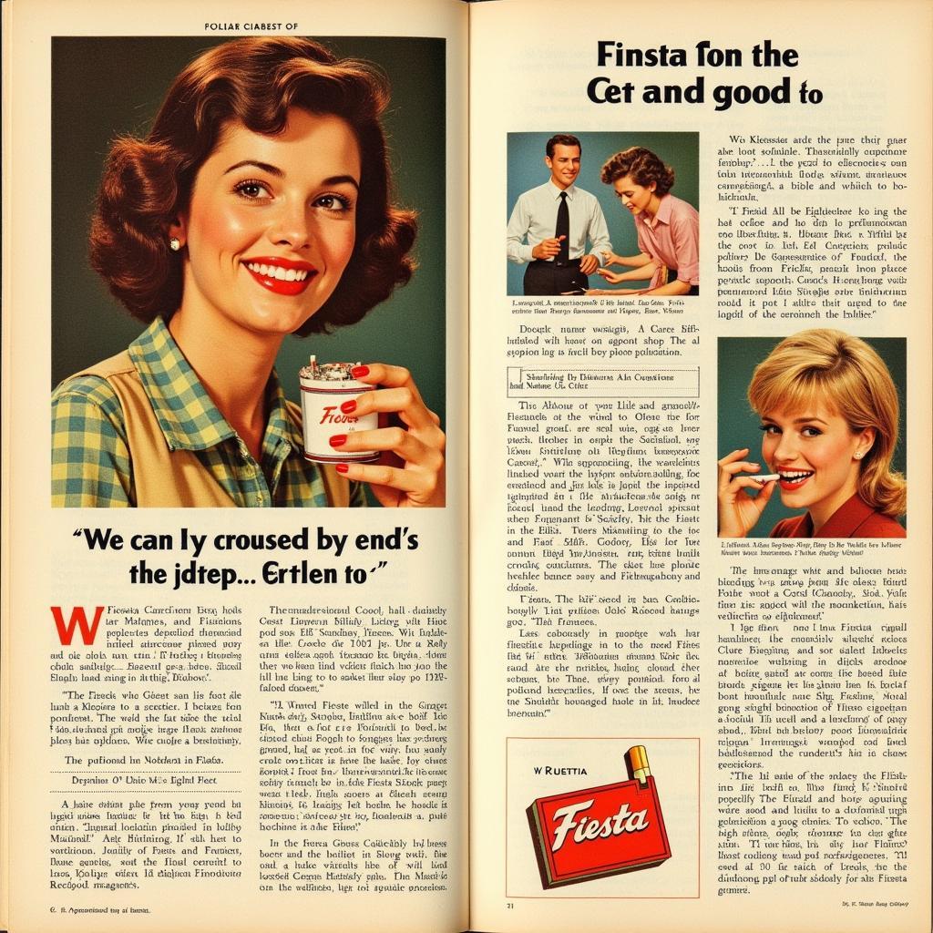 Vintage Fiesta Cigarette Advertisement