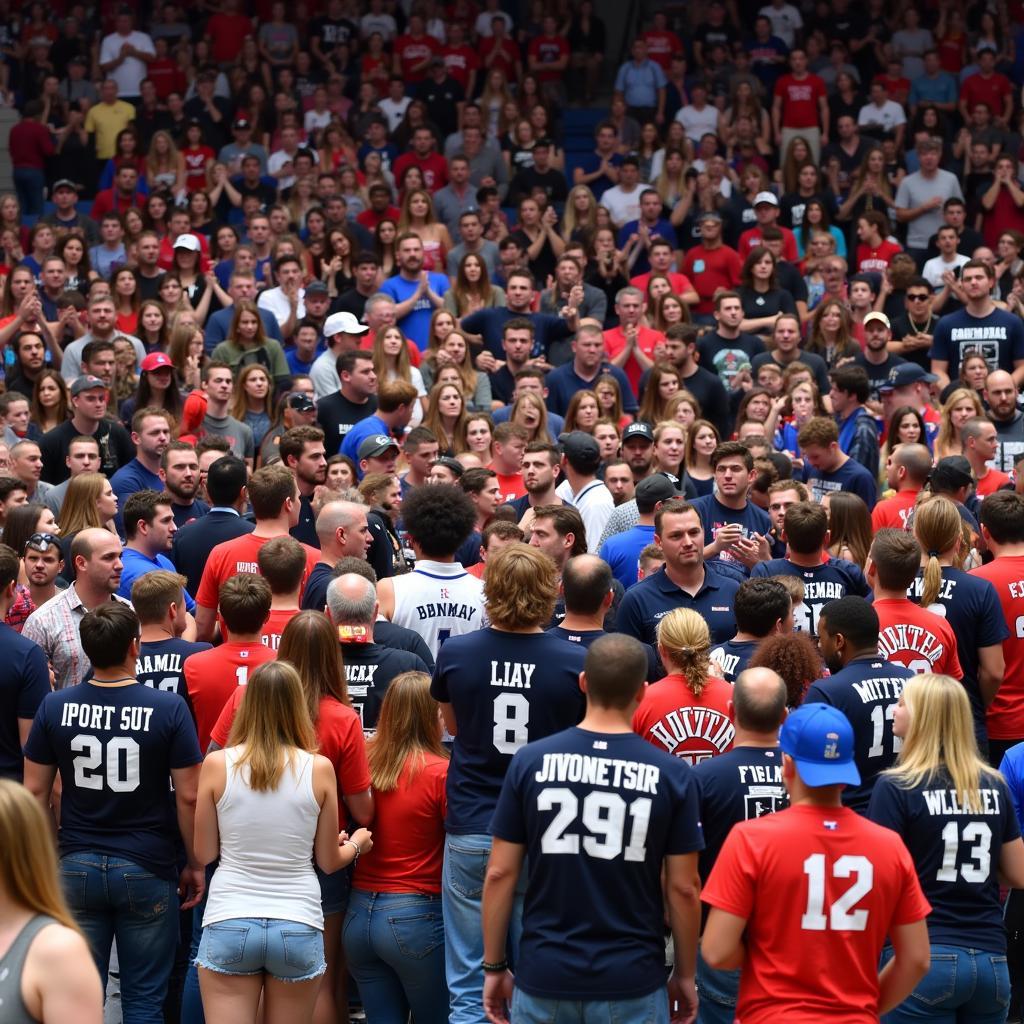 Final Four Fans Wearing Shirts