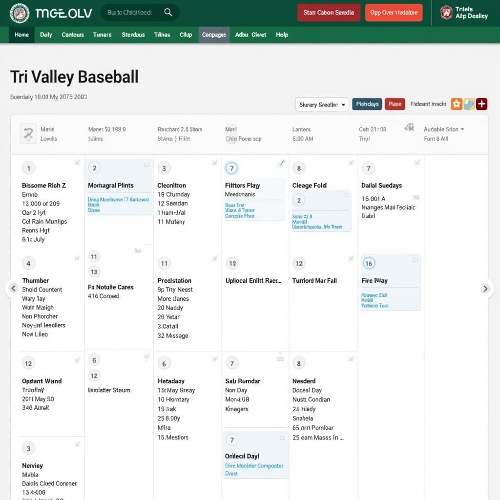 Finding Tri Valley Baseball Schedules Online