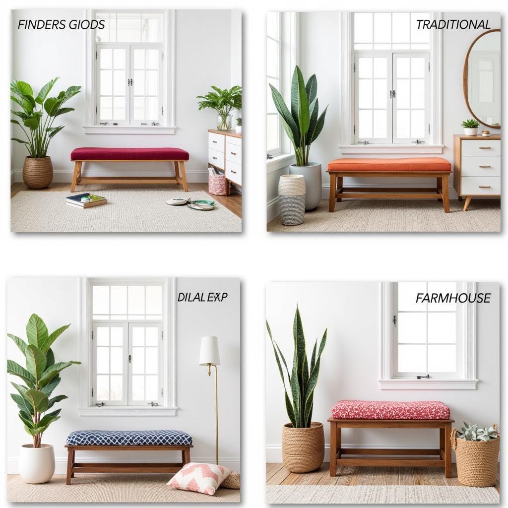 Indoor Five Foot Bench Cushion Styles for Various Interior Design Aesthetics