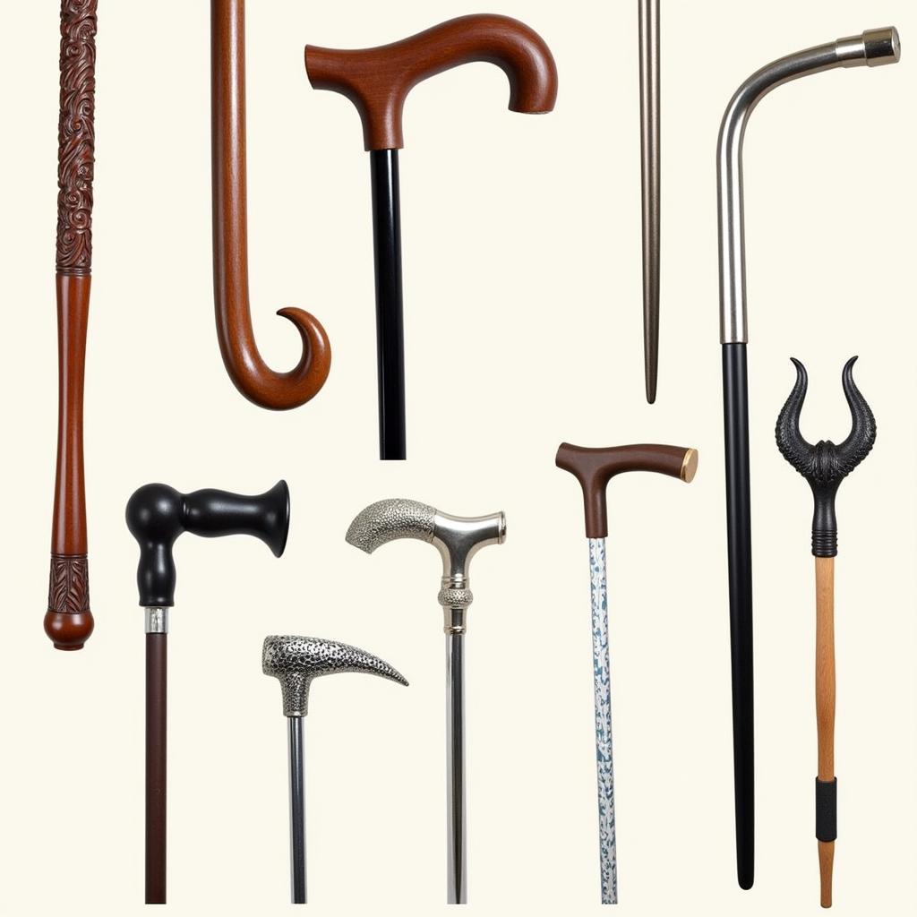 Different Styles of Flask Cane Walking Sticks