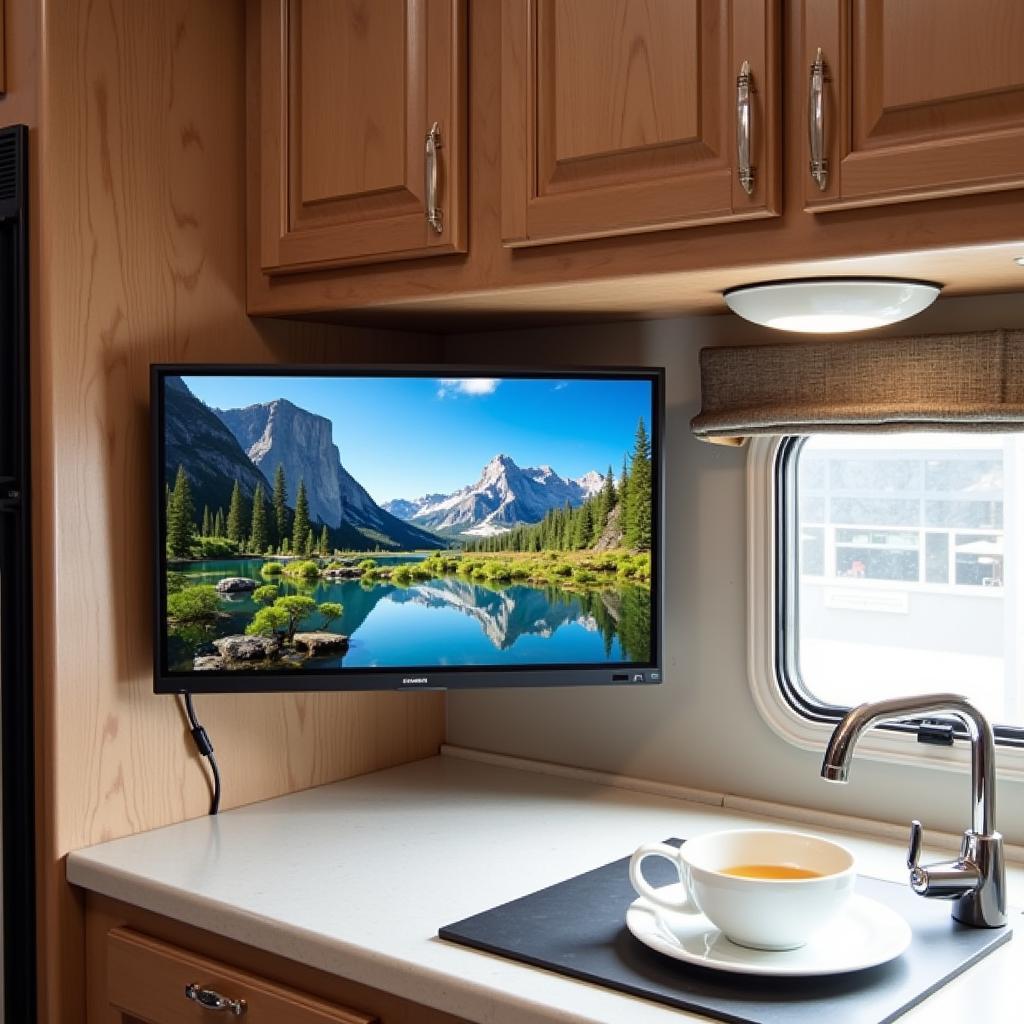 Flip Down TV in an RV