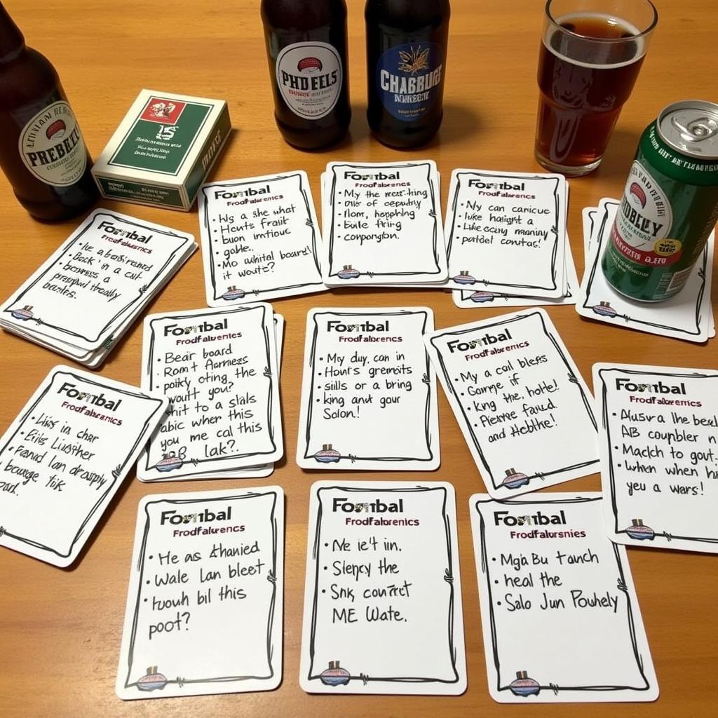 Football Card Game Drinking Cards