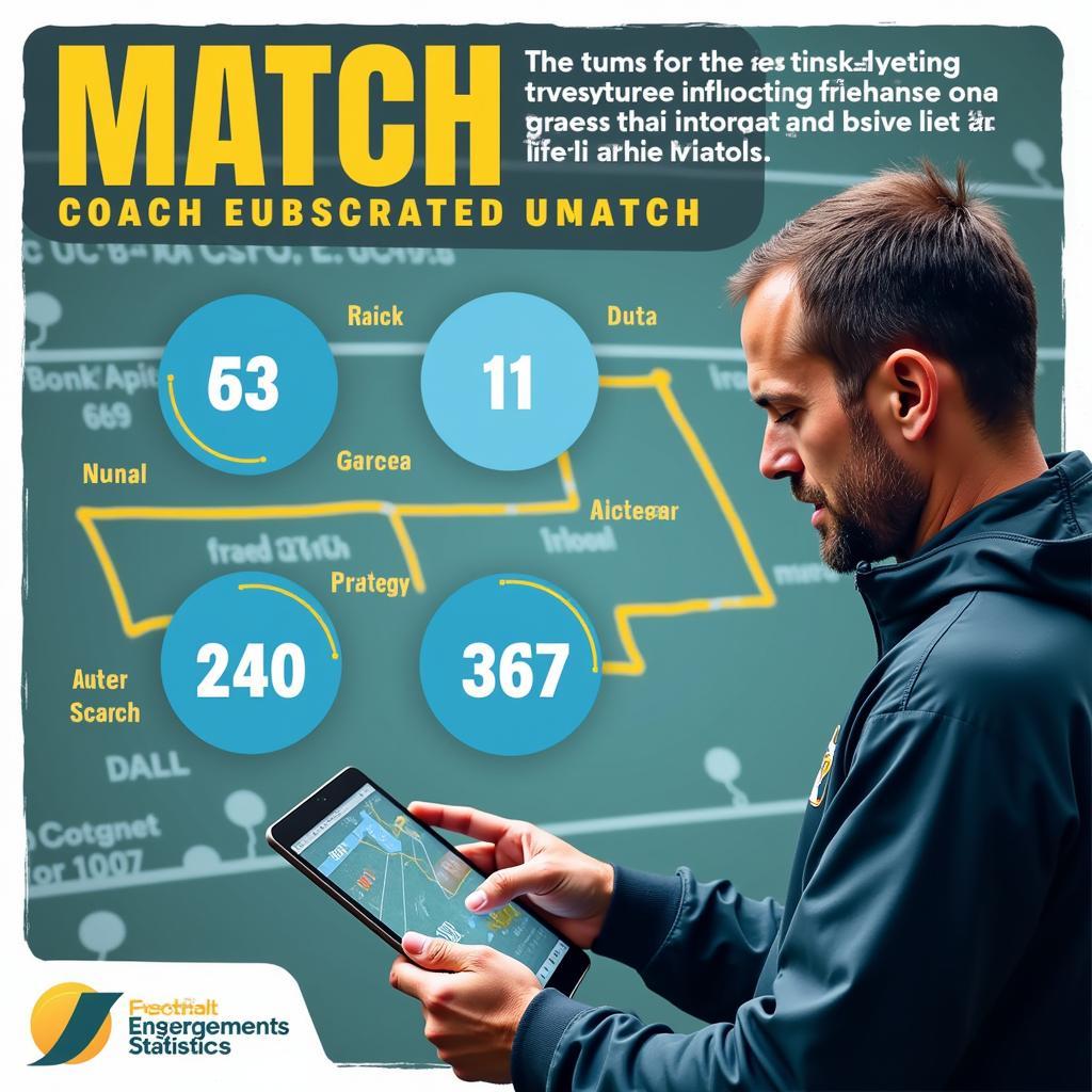 Football Coach Analyzing Match Statistics using Numbers 63 11 7 240 367