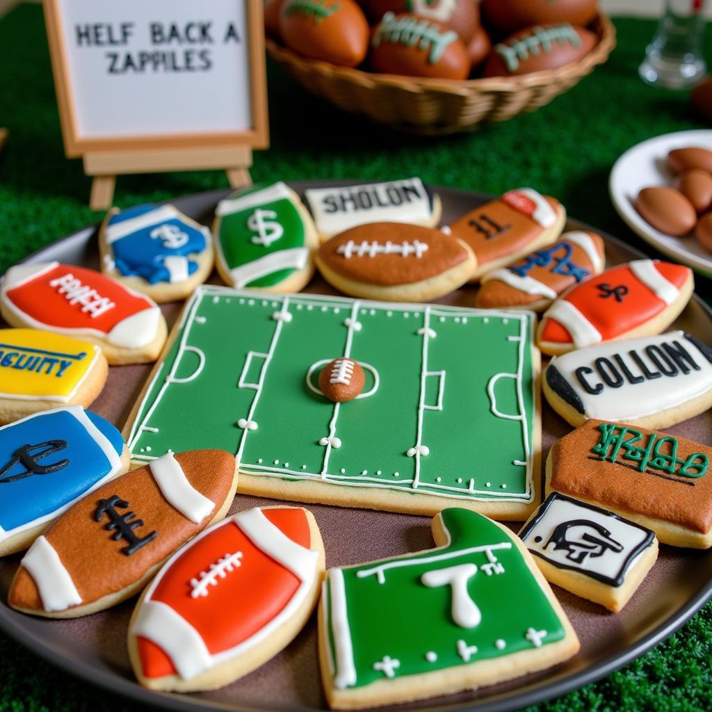 Football Field Cookies Party Platter