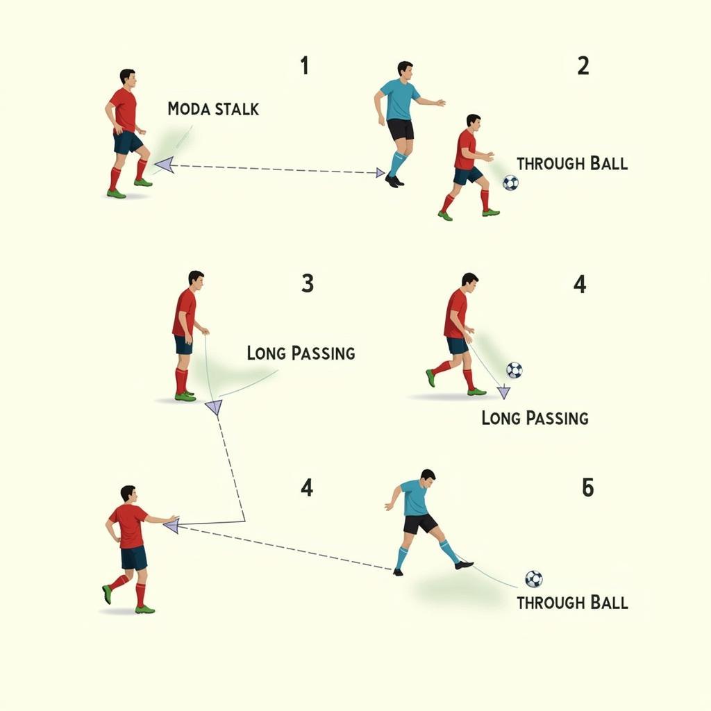 Football Passing Drills and Techniques Illustration