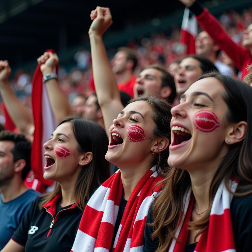 Football Stadium Crowd Cheering