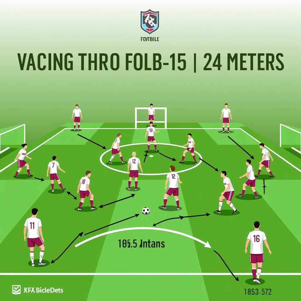 Football Training Drill: 19.5 Meters and 24 Repetitions