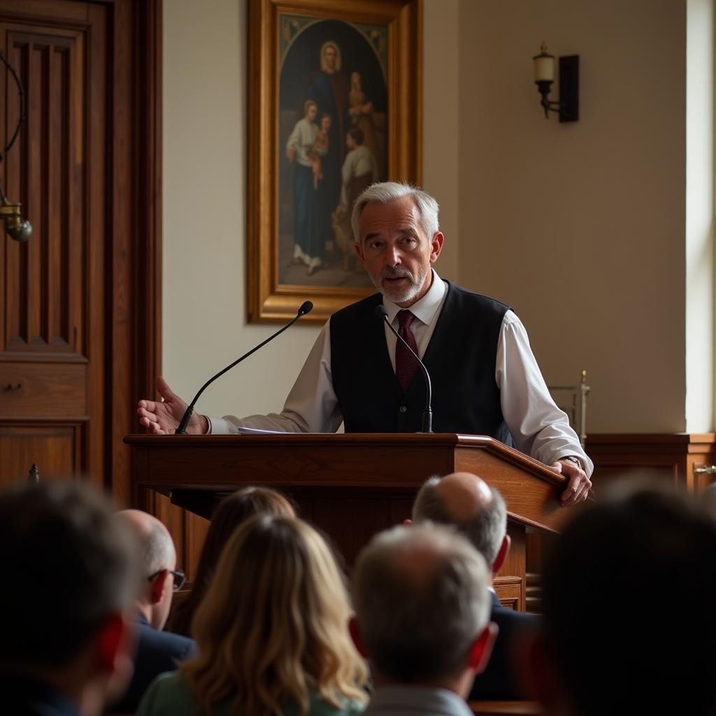 Fr Wade Trainor Delivering a Sermon