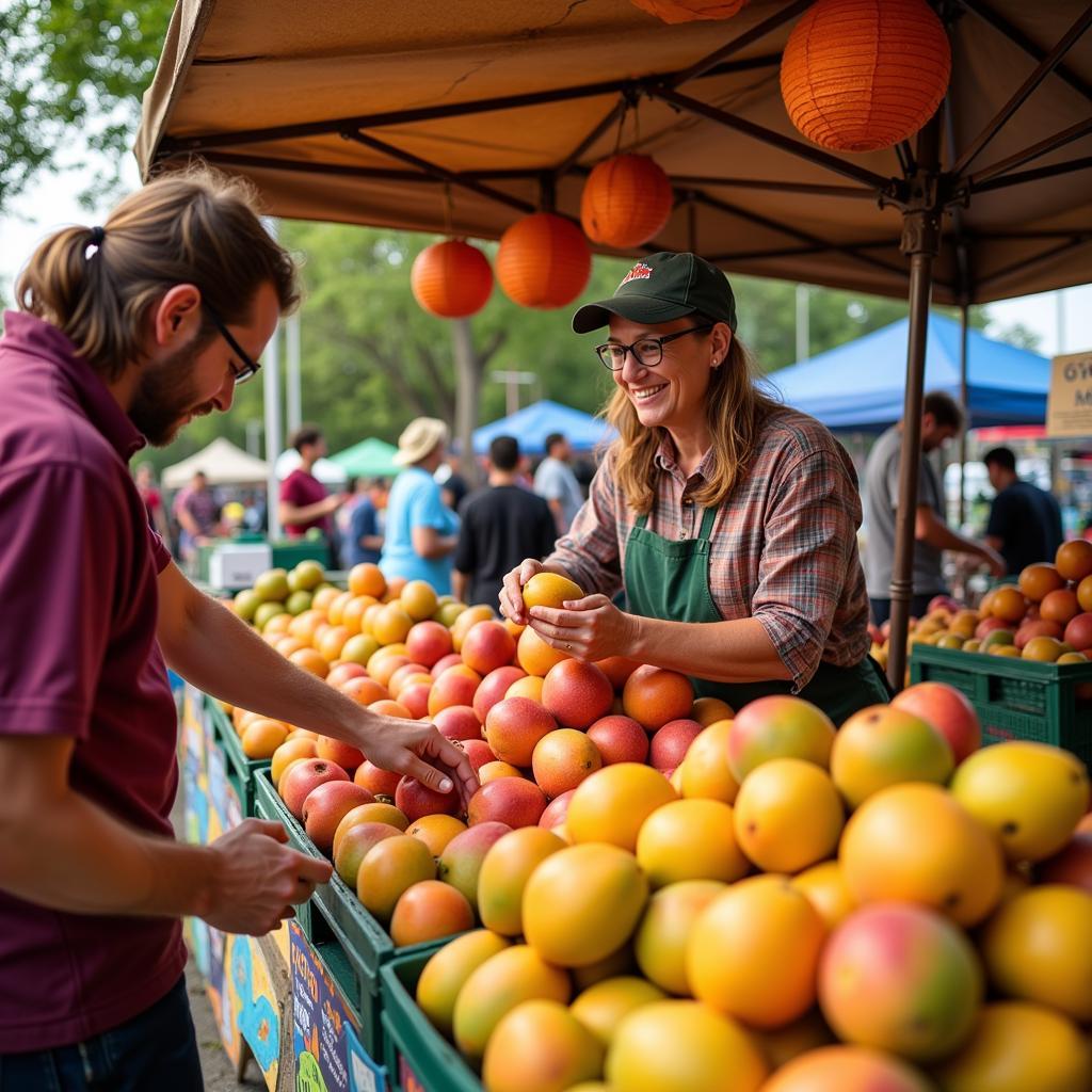 Fresh Francis Mangoes at a Farmers Market