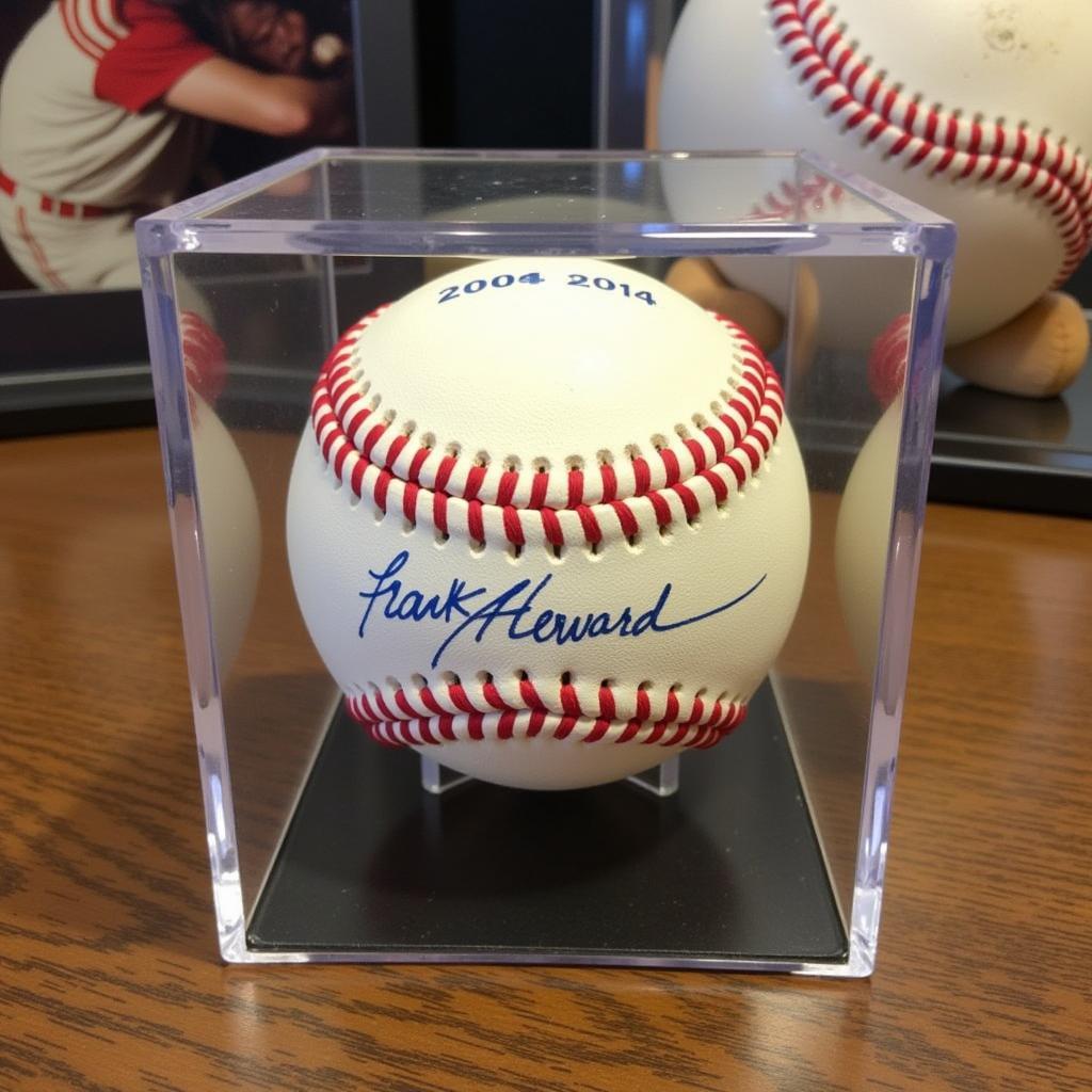 Frank Howard Signed Baseball Display Case