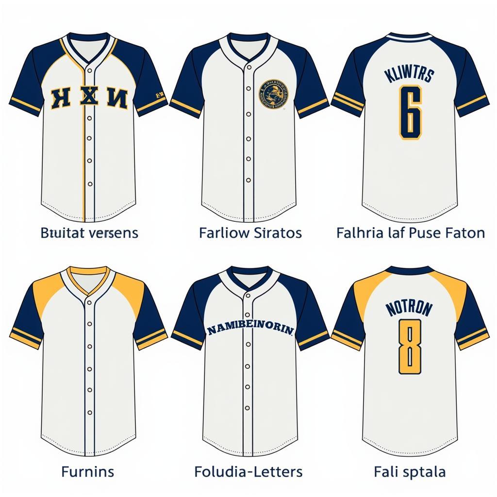 Fraternity Baseball Jersey Design Elements