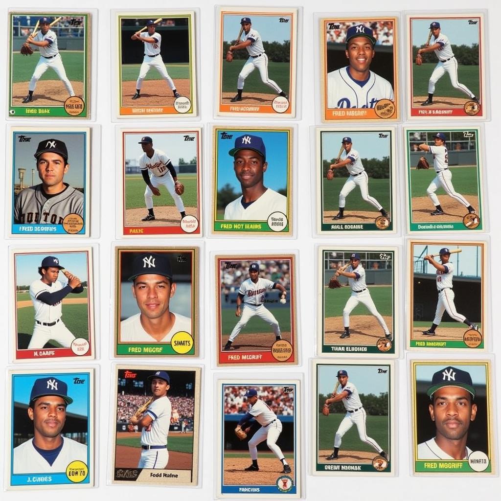 Collection of Fred McGriff Baseball Cards