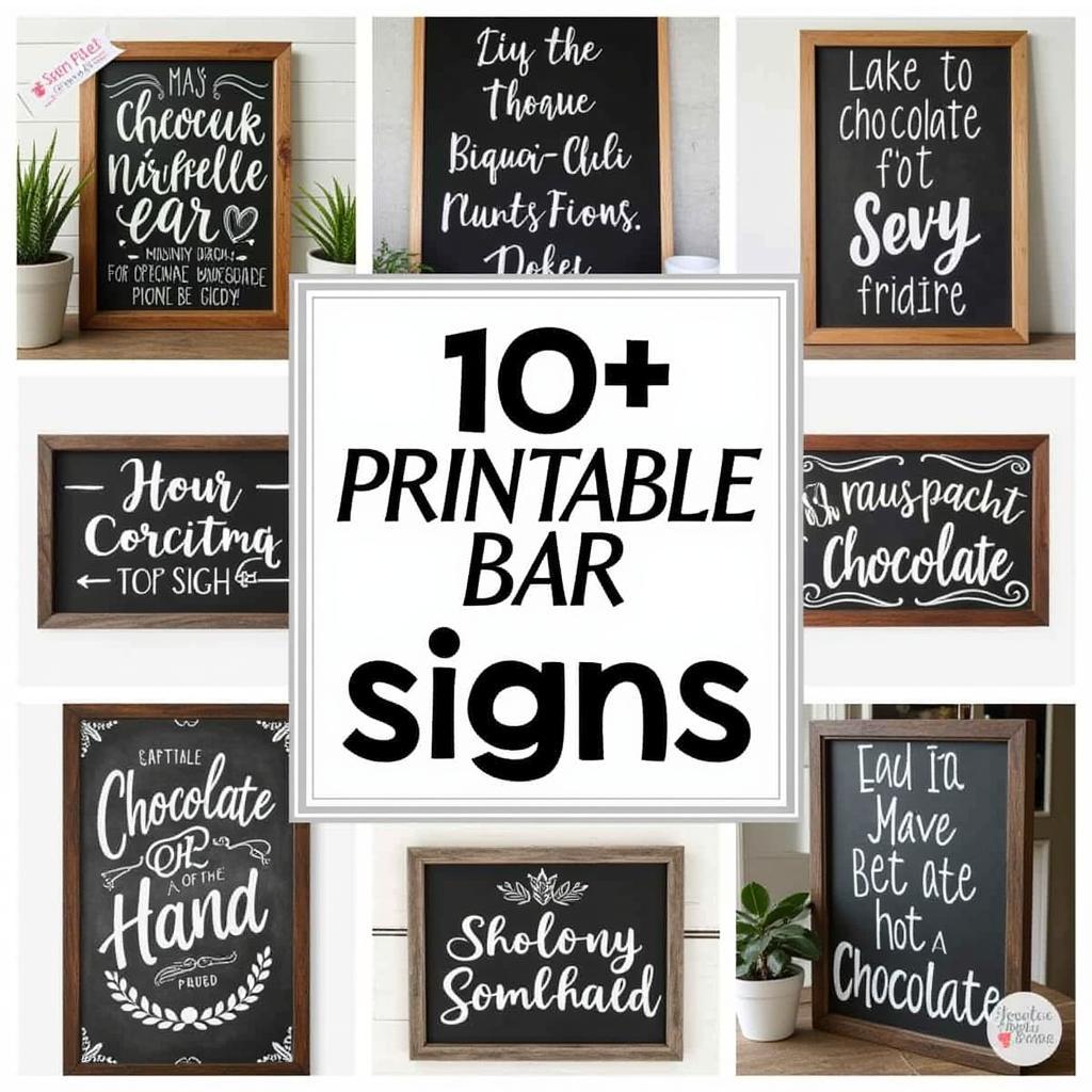 Free Printable Hot Chocolate Bar Signs