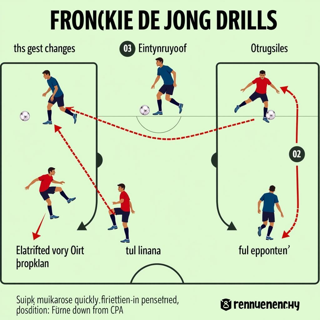 Frenkie de Jong practicing crunch chase drills