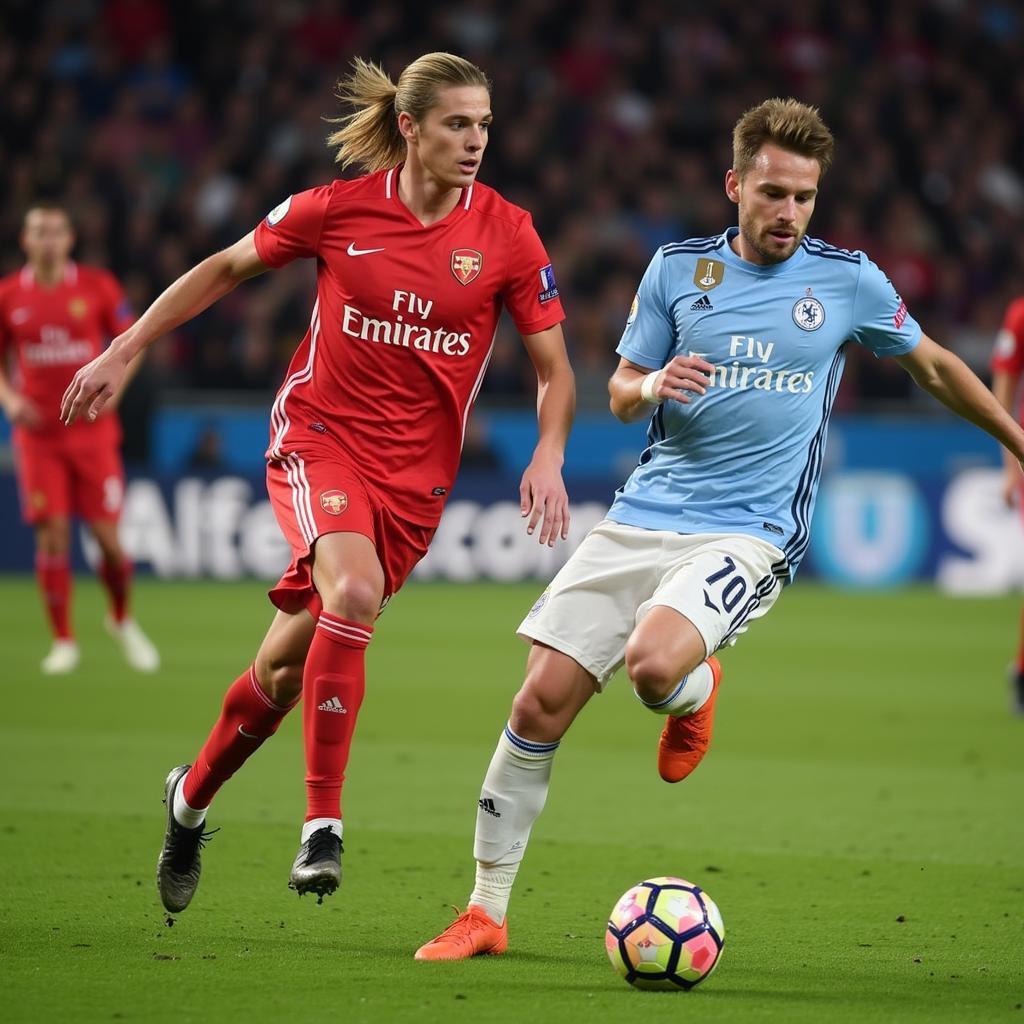 Frenkie de Jong executes a precise pass during a football match