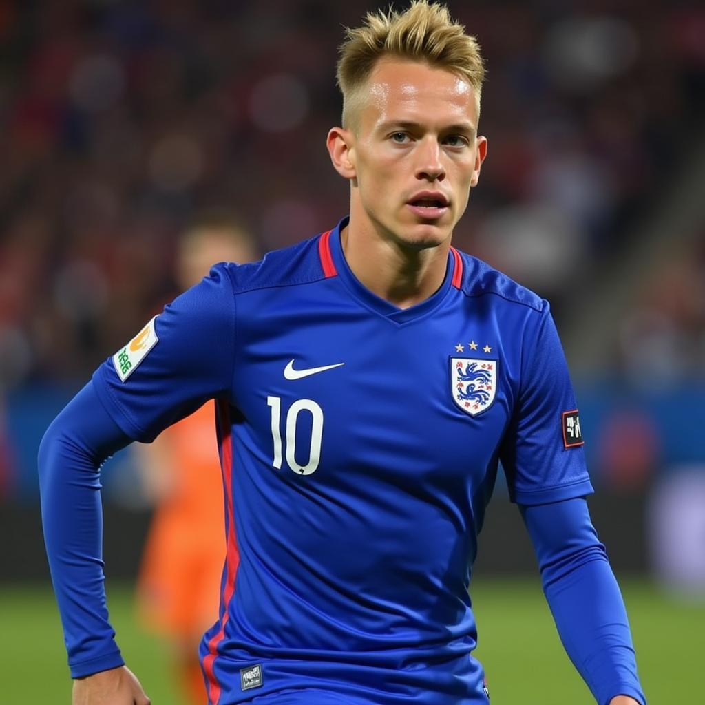 Frenkie de Jong in the Holland Blue Jersey