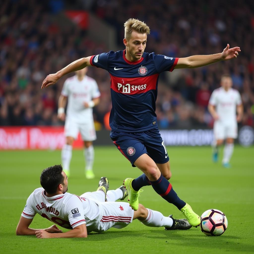 Frenkie de Jong executing a perfect tackle