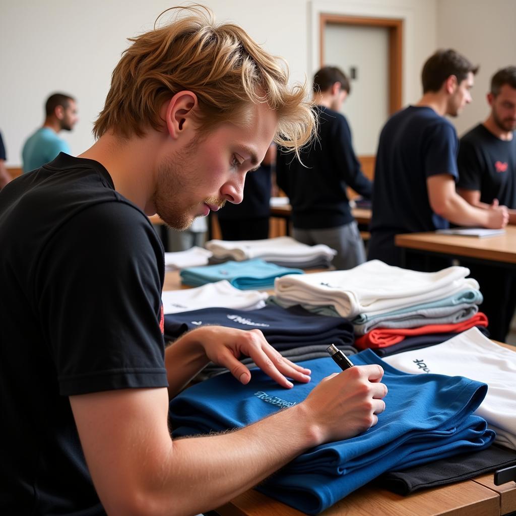 Frenkie de Jong Signing Free Giveaway Shirts