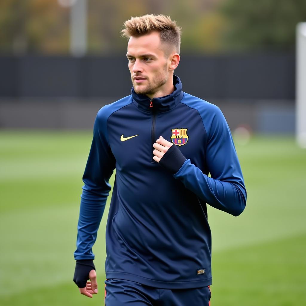 Frenkie de Jong Training in Barcelona Kit