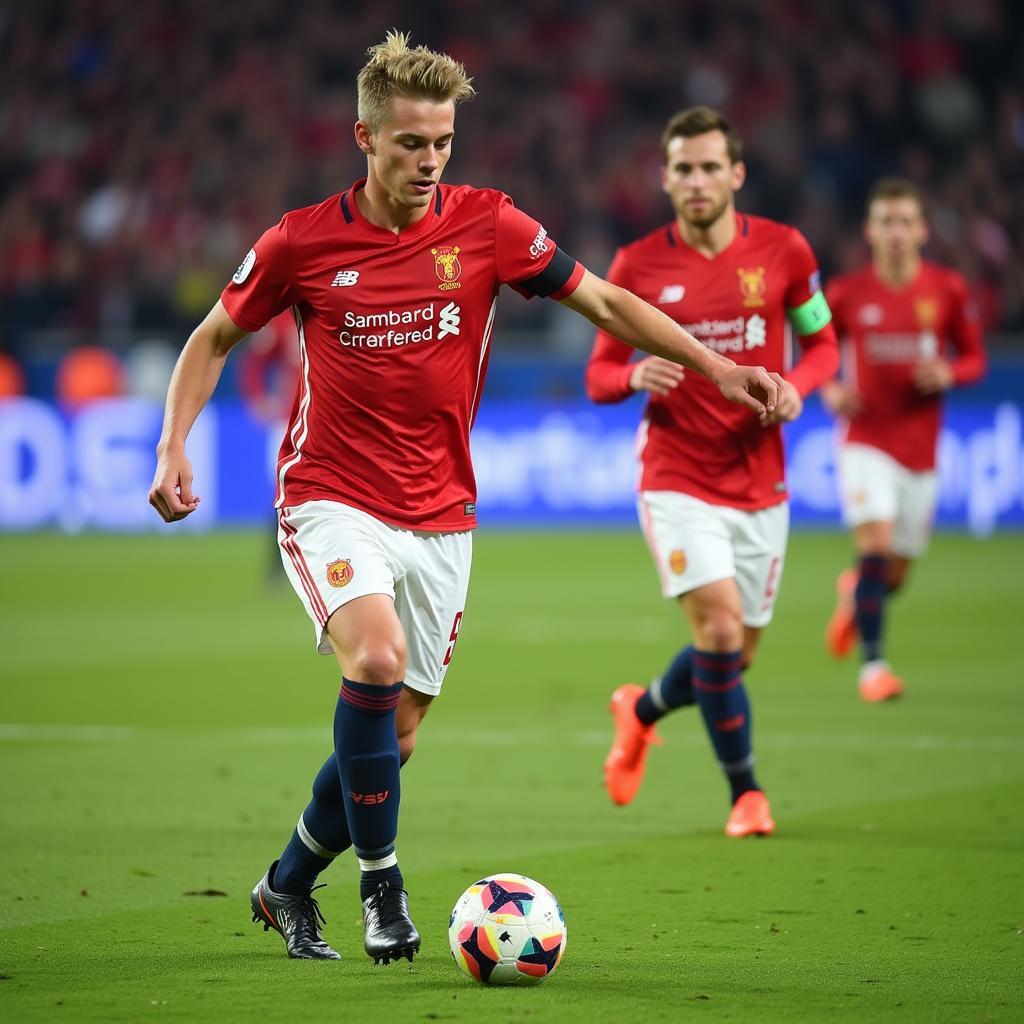 Frenkie de Jong demonstrating velo ball control techniques