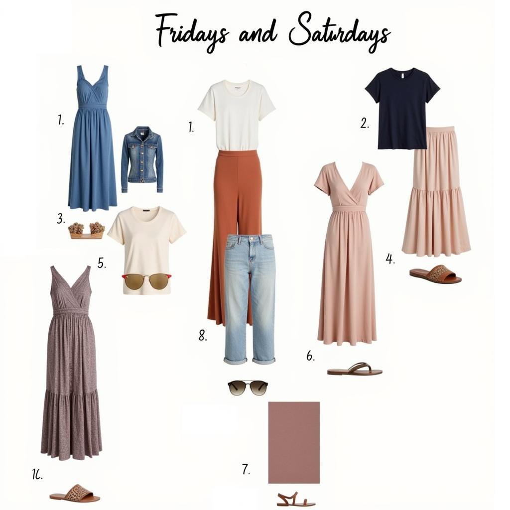 Women's Friday and Saturday Clothing Options