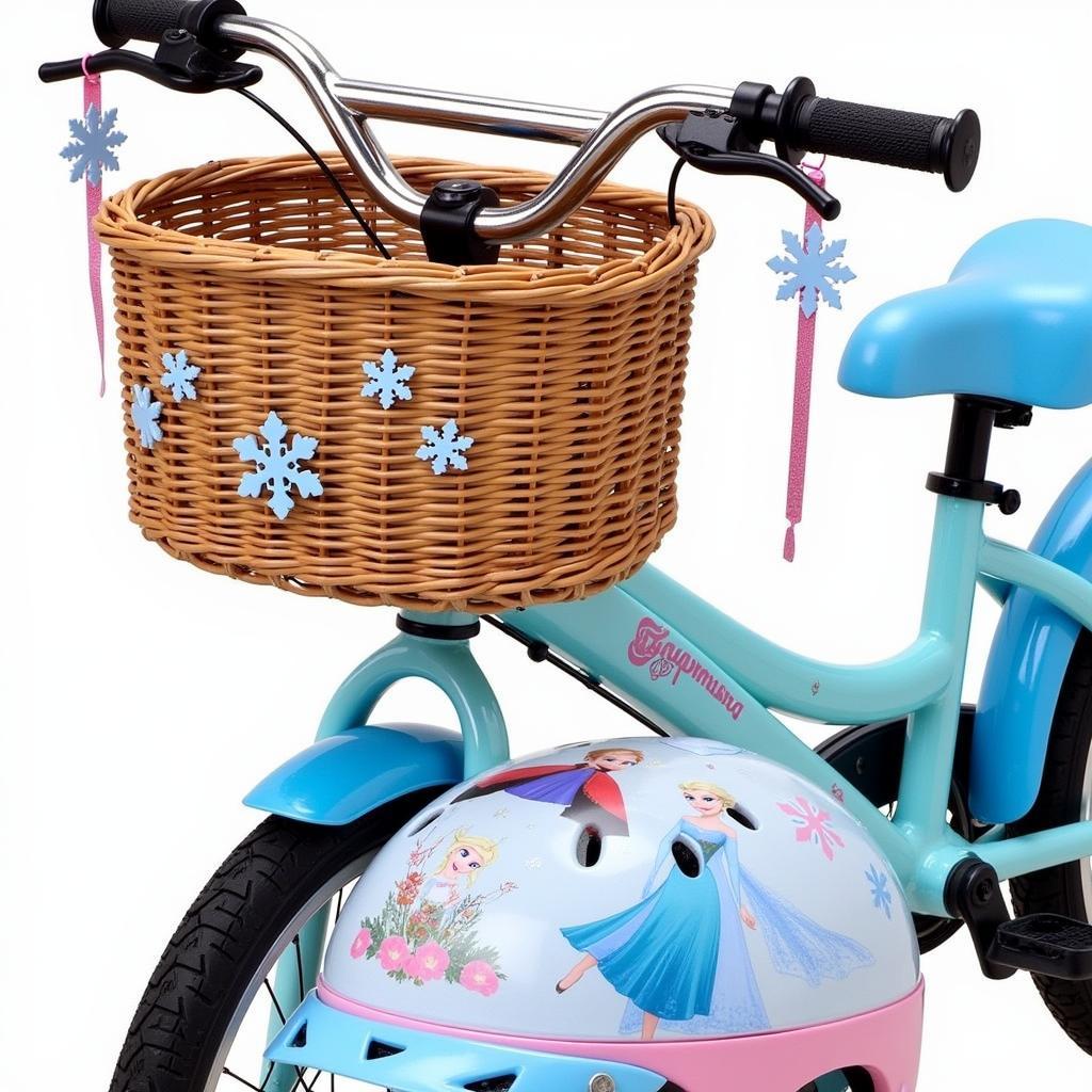 Frozen Bike Accessories: Basket and Helmet