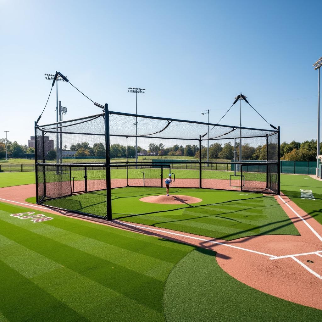 Full Field Softball Backstop System