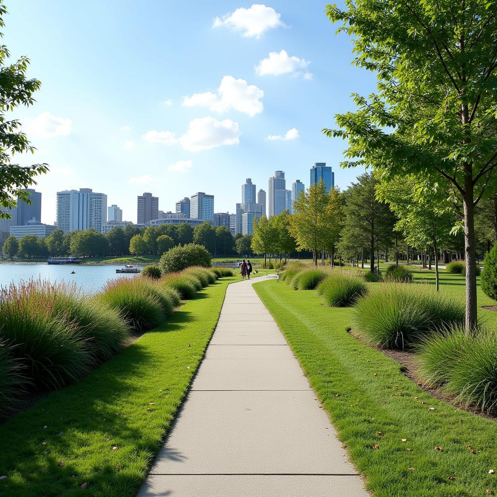 Scenic View of the Garden City Promenade