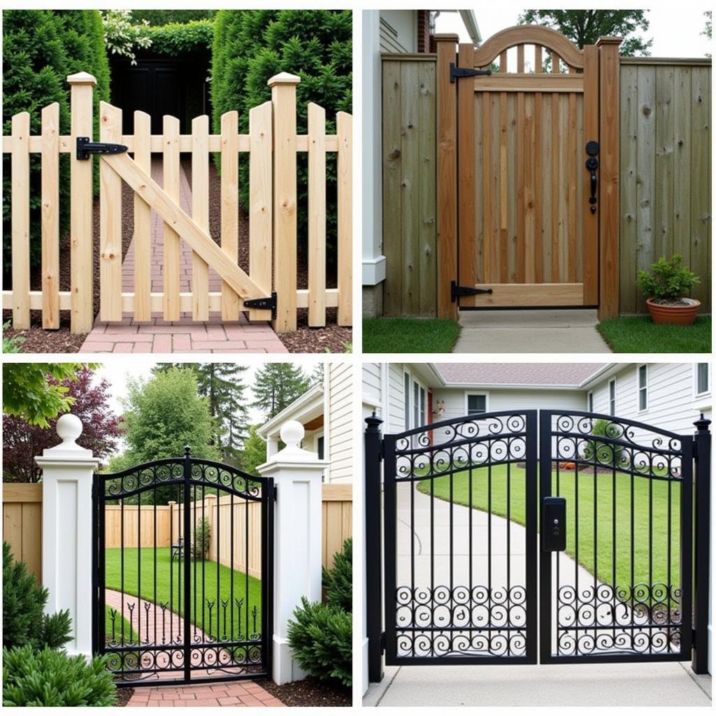 Various Garden Gate Styles and Materials