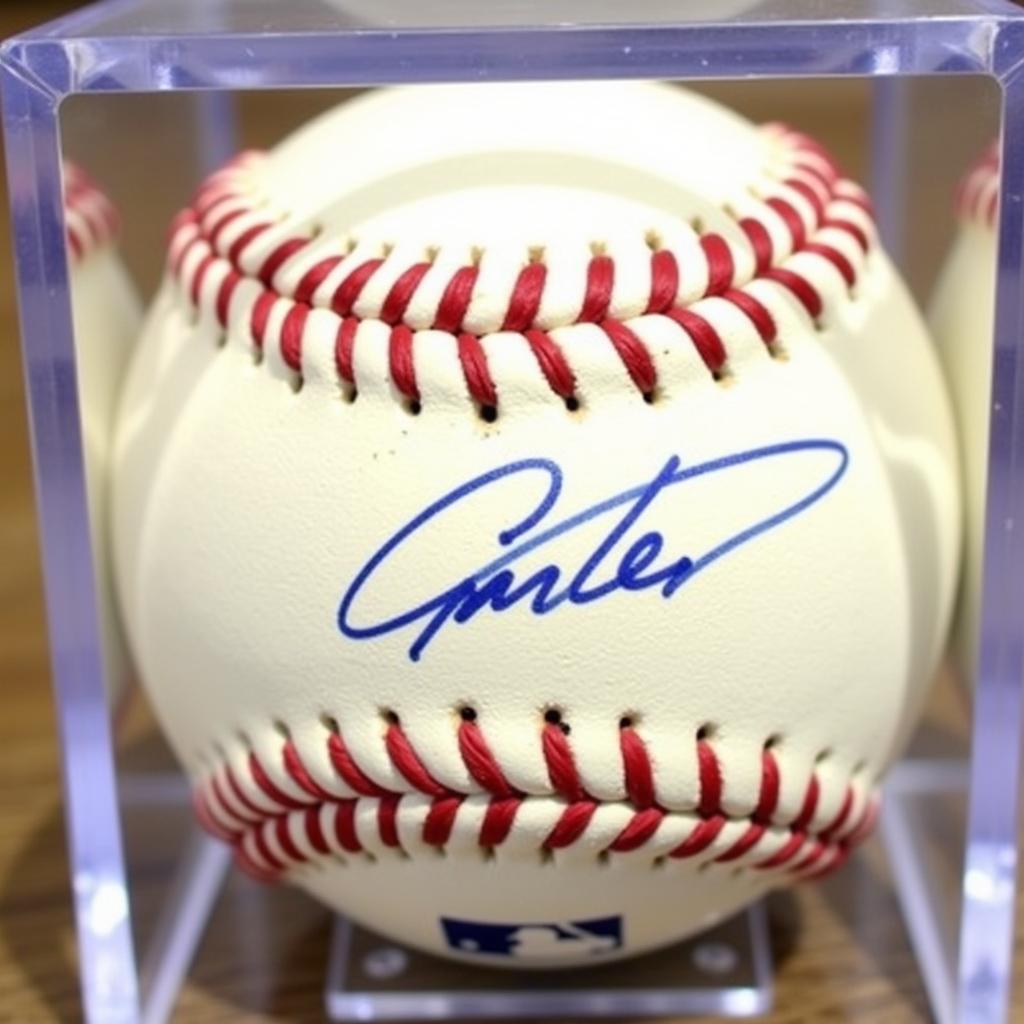 Gary Carter Autographed Baseball Close Up