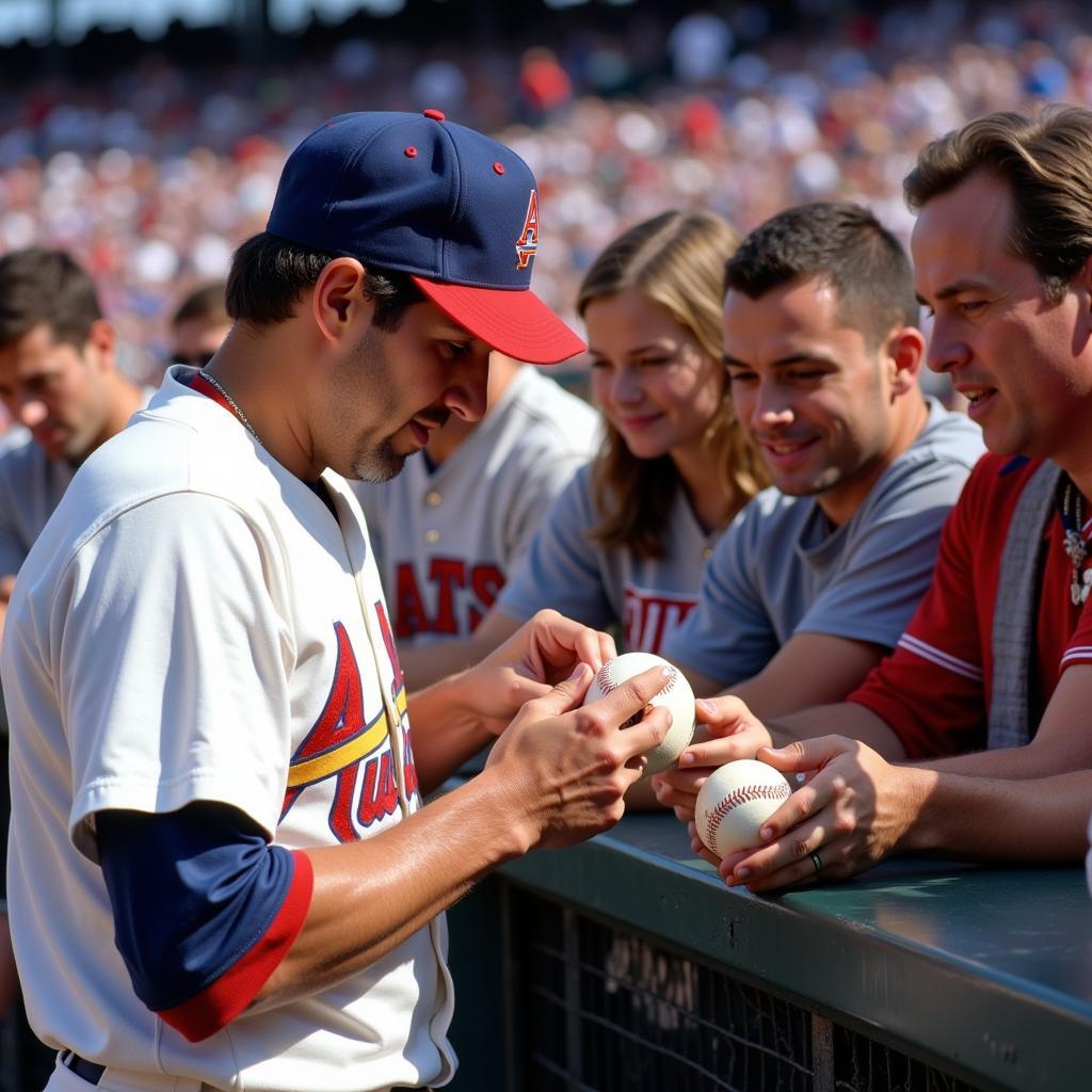 Gary Carter Signing Autographs at a Fan Event