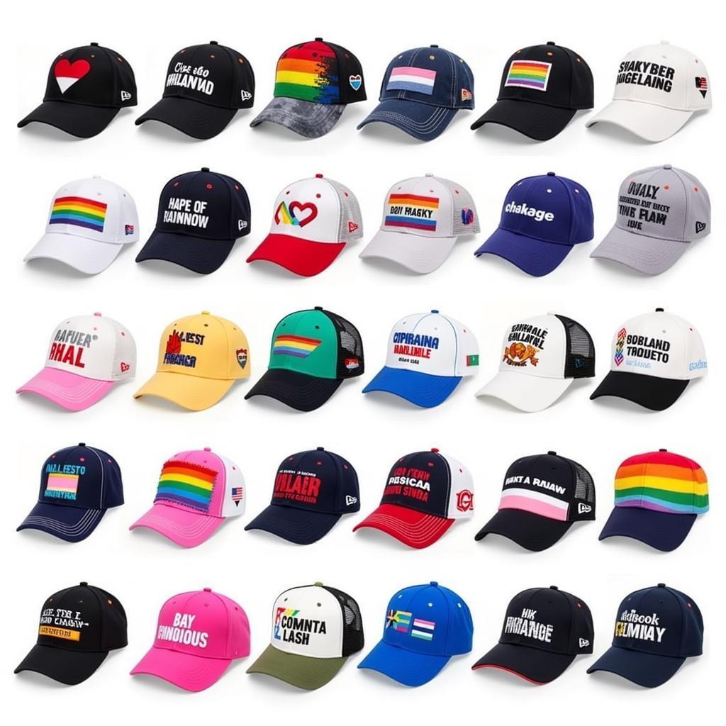 Gay Baseball Hat Designs and Colors