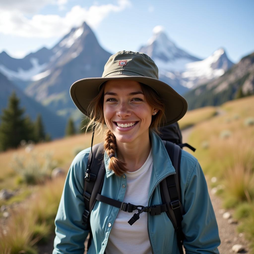 Hiking with a get outside hat