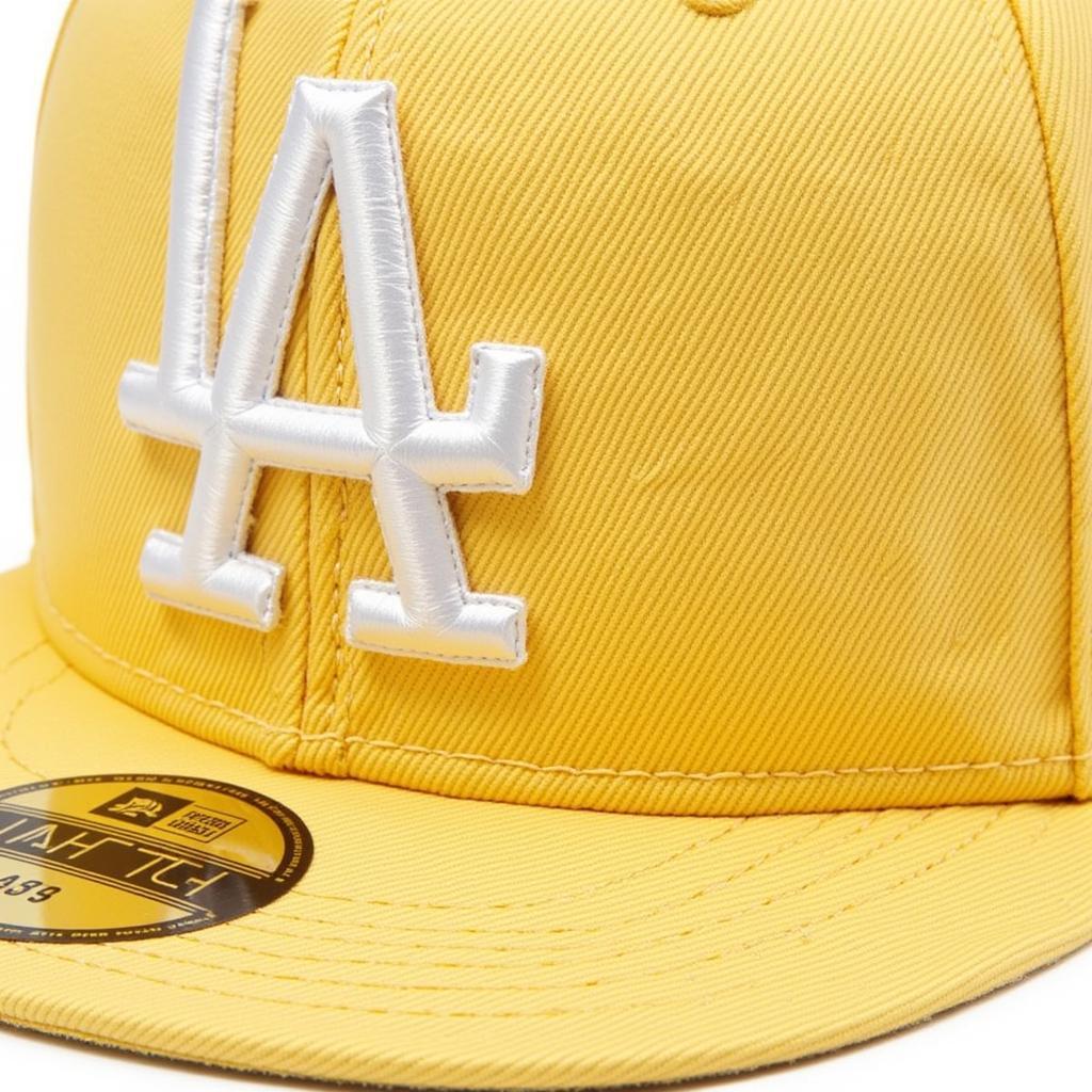 Gold LA Dodgers Fitted Hat